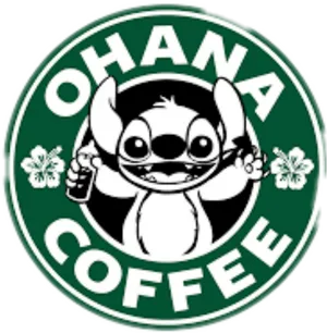 Ohana Coffee Parody Logo PNG Image