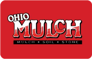 Ohio Mulch Logo Red Background PNG Image