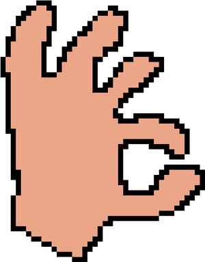 Okay Hand Pixel Art, HD Png Download PNG image with transparent background