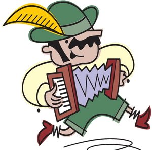 Oktoberfest Man Accordion Cartoon, HD Png Download PNG image with transparent background
