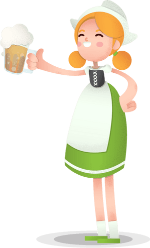#oktoberfest #girl #vector #character - German Girl Cartoon Characters, HD Png Download PNG image with transparent background