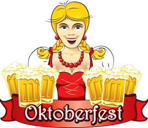 Oktoberfest Celebration Cartoon PNG Image