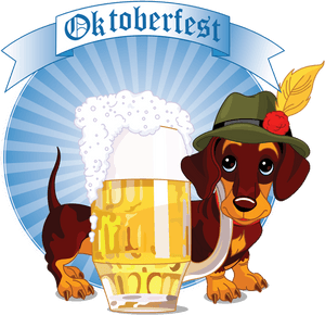 Dachshund With Crown Clipart Clip Art Transparent Download - Free Oktoberfest Clip Art, HD Png Download PNG image with transparent background