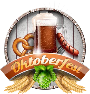 Oktoberfest Celebration Emblem PNG Image