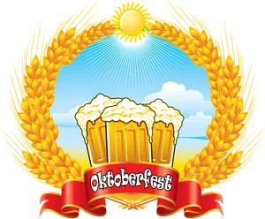 Oktoberfest Celebration Graphic PNG Image