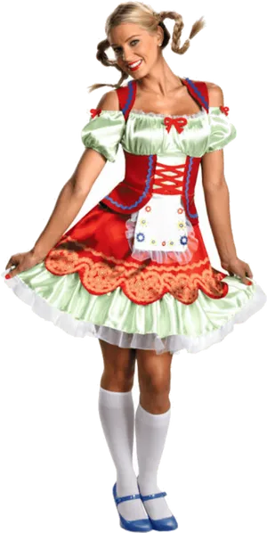 Oktoberfest Traditional Dress Woman PNG Image