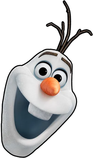 Olaf Frozen Character Portrait PNG Image