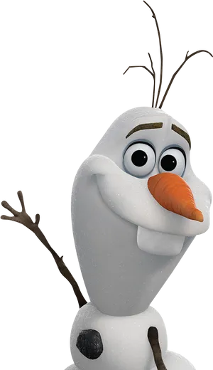 Olaf Frozen Character Smiling PNG Image