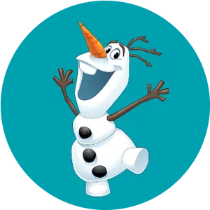 Olaf Happy Snowman Frozen PNG Image