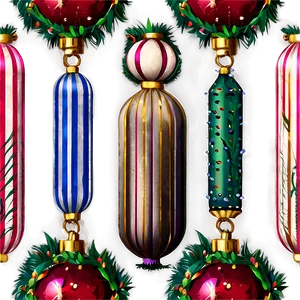 Old-fashioned Christmas Ornaments Png Pav PNG Image