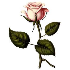 Old-fashioned Rose Graphic Png Itj28 PNG Image