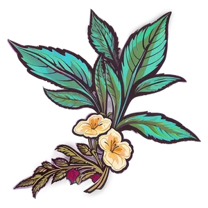 Old-school Bloom Graphic Png Oue PNG Image