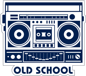 Old School Boombox Small Die Cut Decal - Old School Sticker, HD Png Download PNG image with transparent background