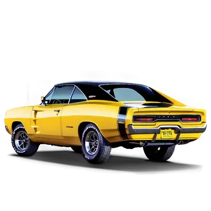 Old School Dodge Charger Png 06122024 PNG Image