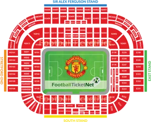 Old Trafford Stadium Seating Plan PNG Image