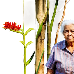 Old Woman In Nature Png Bxh PNG Image