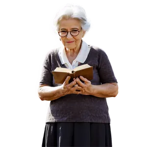 Old Woman With Book Png 86 PNG Image