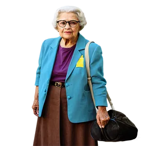 Old Woman With Glasses Png Ltf25 PNG Image