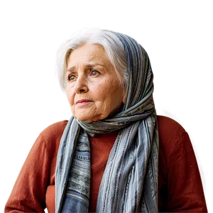 Old Woman With Scarf Png Baw38 PNG Image