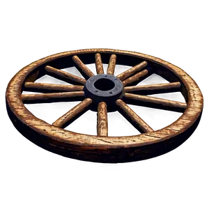 Old Wooden Wagon Wheel Png Gus PNG Image