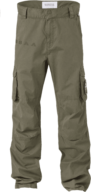 Olive Green Cargo Pants PNG with transparent background