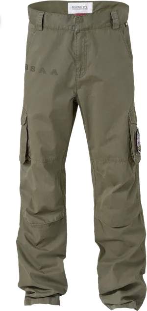 Olive Green Cargo Pants PNG Image