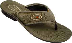 Olive Green Mens Sandal Chappal PNG Image