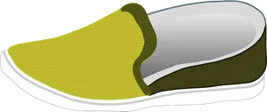 Olive Green Slip On Sneaker PNG Image