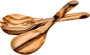 Natural Tunisian Olive Wood Round Spoon Set Of - Wooden Spoon Set Png, Transparent Png PNG with transparent background