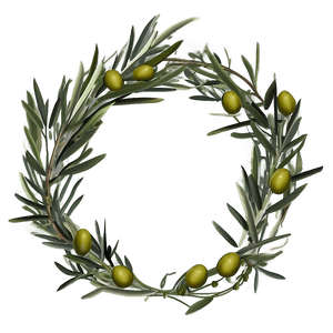 Olive Wreath Clipart PNG prm8 PNG image with transparent background