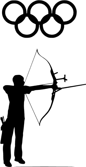 Black And White Archery Clipart, HD Png Download PNG with transparent background