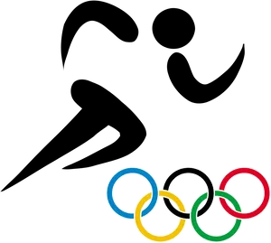 Olympic Games Iconand Rings PNG Image