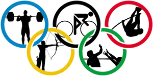 Olympic Sports Silhouettes PNG Image