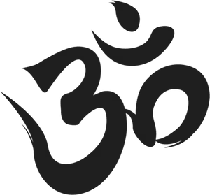 Om Symbol Black Background PNG Image