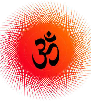 Om Symbol Radiant Halo PNG Image