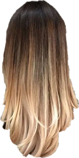 Ombre Blonde Hairstyle PNG Image