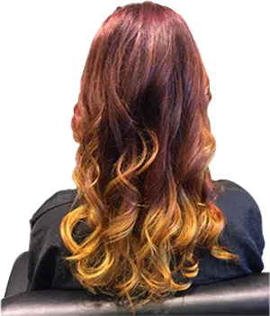 Ombre Curls Hairstyle PNG Image