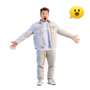 OMG Surprised Emoji PNG wko PNG image with transparent background