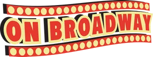 On Broadway Sign Illustration PNG Image