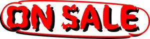 On Sale Red Black Signage PNG Image
