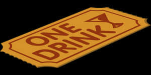 One Drink Ticket Illustration PNG image with transparent background