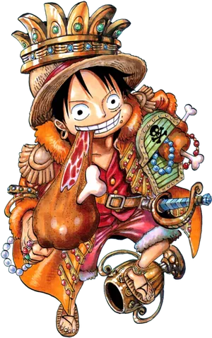 One Piece Luffy Treasure King PNG Image