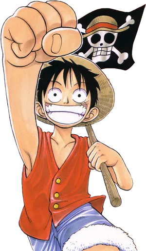 One Piece Monkey D Luffy Pose PNG Image