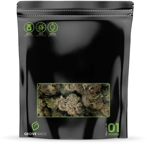 One Pound Cannabis Storage Bag PNG Image