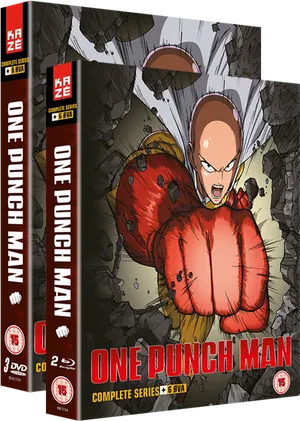 One Punch Man Complete Series D V D Cover PNG Image