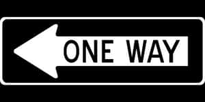 One Way Sign Arrow Direction PNG image with transparent background