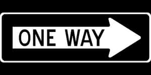 One Way Sign With Arrow PNG image with transparent background