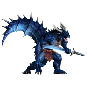 Oni Slaying Dragon Png 06122024 PNG Image