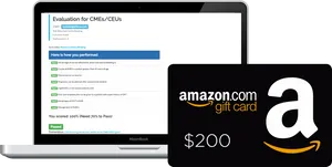 Online Certification Success Amazon Gift Card Reward PNG Image