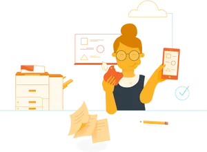 Online Education Organizer Illustration PNG Image